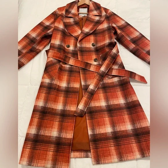 NVLT Plaid Print Overcoat - Picture 6 of 13